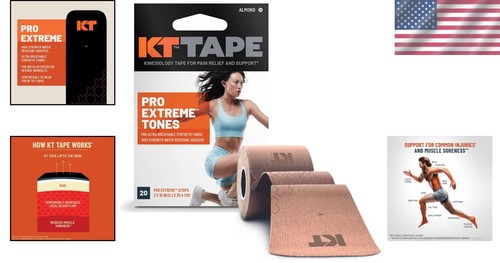 Synthetic Kinesiology Athletic Tape 20 Precut Strips Water-Resistant Support - Picture 2 of 7