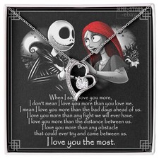 I Love You The Most Wife Girlfriend Necklace Forever CZ Valentine Gifts for Her