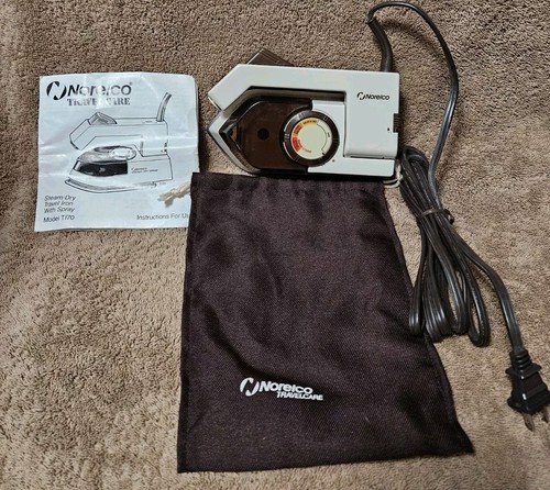Vintage Norelco Foldable Compact Travel Iron Original Case And Manual Tested - 第 1/3 張圖片