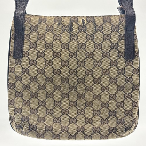 GUCCI Crossbody Shoulder Bag Purse GG Canvas Brown Auth - Picture 4 of 24