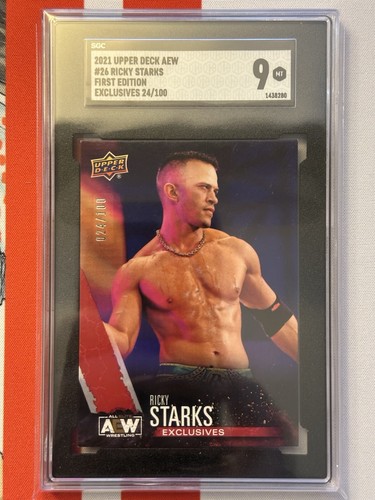 2021 Upper Deck AEW Exclusives /100 Ricky Starks Rookie RC Saints WWE NXT