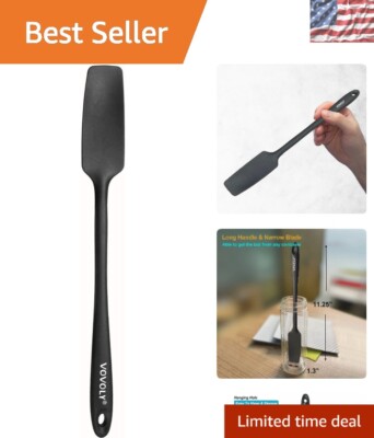 Lightweight 11.2'' Silicone Jar Spatula - Perfect for Blenders, Jars, and Bottles