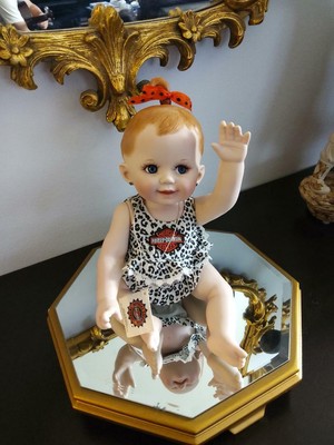harley davidson porcelain doll