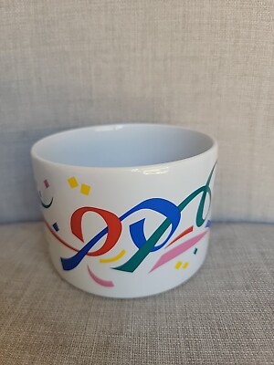FTDA Vintage 80's Ribbon Conetti Planter Dish Bowl. 