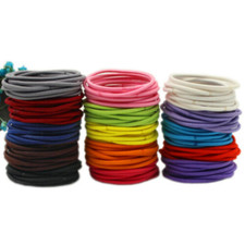10Pcs Women Ponytail Hair Holder Thin Elastic Rubber Band Colorful Hair Ties DIY