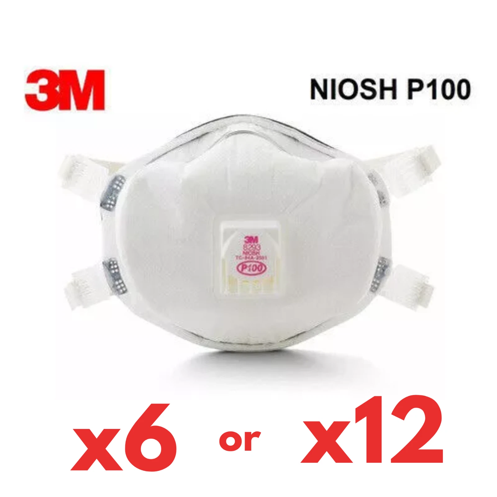 Genuine 3M 8293 P100 Disposable Particulate Respirator Adjustable Face Mask
Opens in a new window or