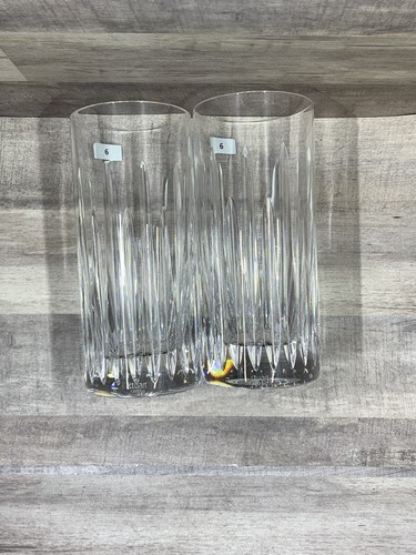 Set of 2 STUART Crystal Monaco 18oz. Highbal Crystal Glasses Made In England New - Picture 12 of 17