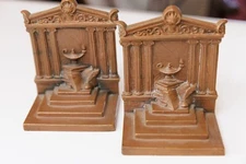 Vintage Weidlich Brothers Book of Knowledge Temple Bookends WB Bookends #640