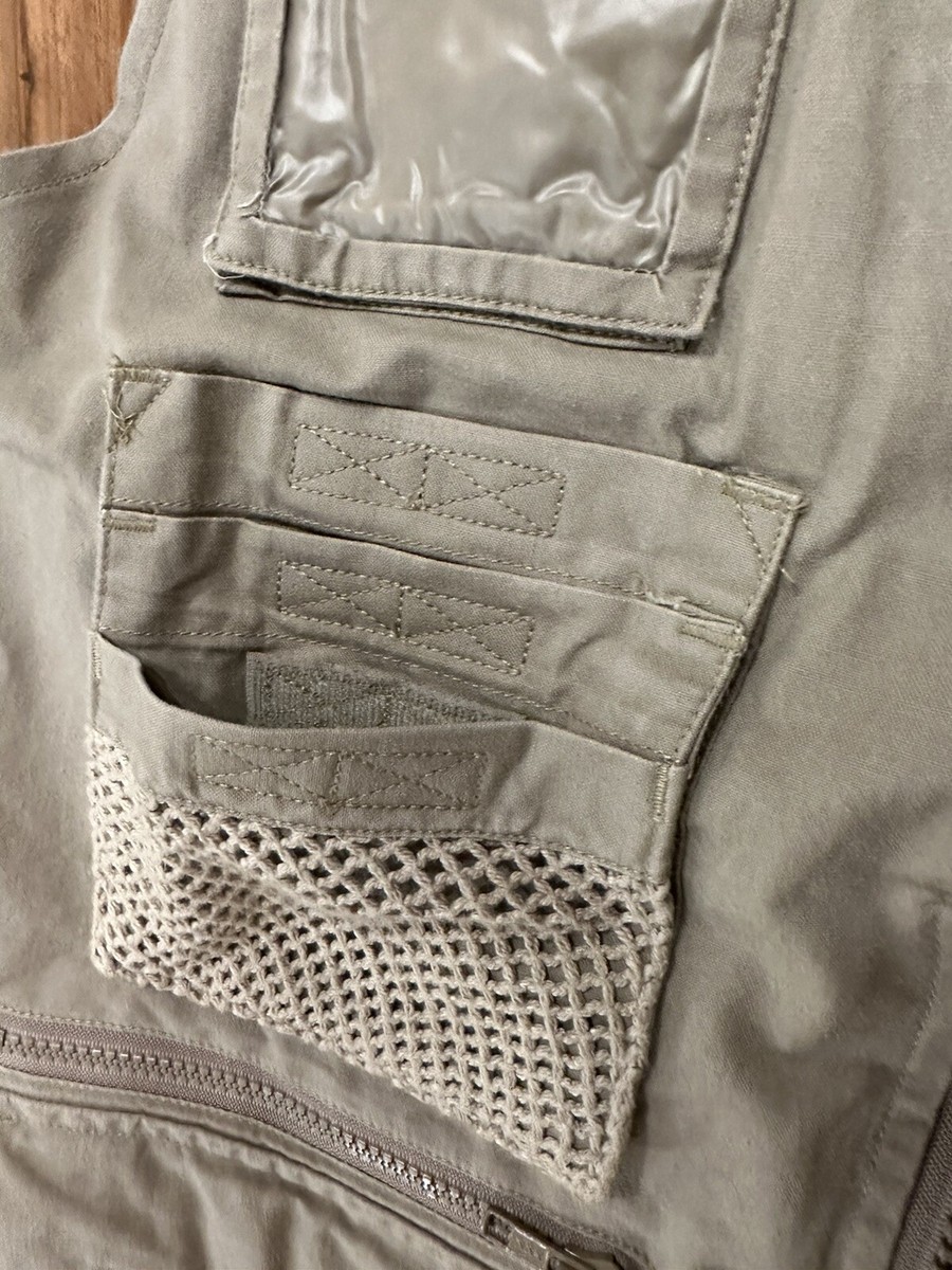 Vintage 80s Banana Republic Men's M Fishing Vest Multi Pocket Mesh