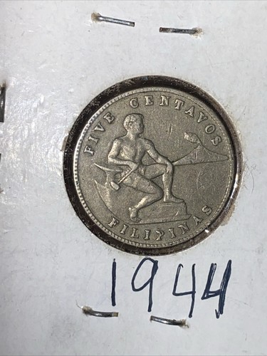 1944 Philipines Twenty Centavos Silver Spanish Coin - Picture 6 of 11