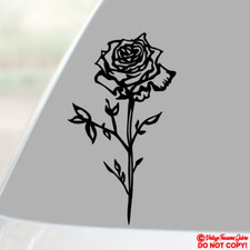 Rose Vinyl Decal Sticker Car Truck Rear Window Bumper Wall Flower Love Symbol Rose Vinyl Decal Sticker Car Truck Rear Window Bumper Wall Flower Love Symbol