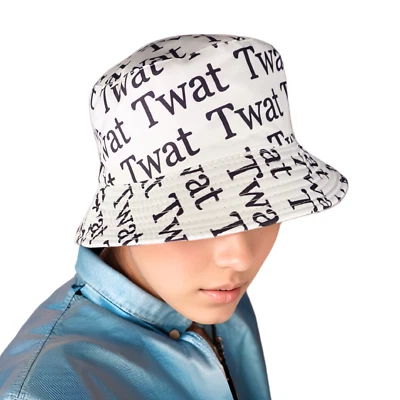 HATSXCAPS Unisex Reversible Bucket Hat for Men Women, Twat Print Sun Hat,Cotton Bucket hat