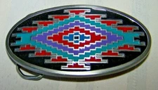 Western Style Belt Buckle Multi Color Sears Made By The Gap USA Boxed Old Stock