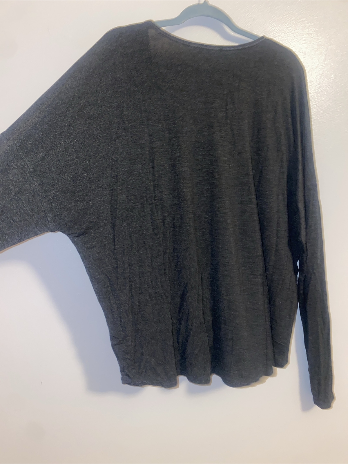 Express Long Sleeve Charcoal Gray Basic Tee ✨ XL - image 4