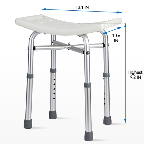 550lbs Shower Chair Heavy Duty Bath Stool Height Adjustable Safety Bath Seat - Picture 2 of 7