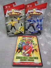 Saban's POWER RANGERS SAMURAI ~ 4" Mega Ranger 31505 Samurai Ranger 31510 + DVD