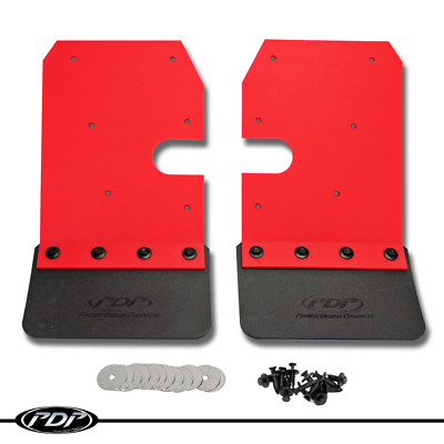 2014-2018 Polaris RZR 900 S 4 1000 XP OEM Front Mud Flap Kit Pair by PDP - RED -