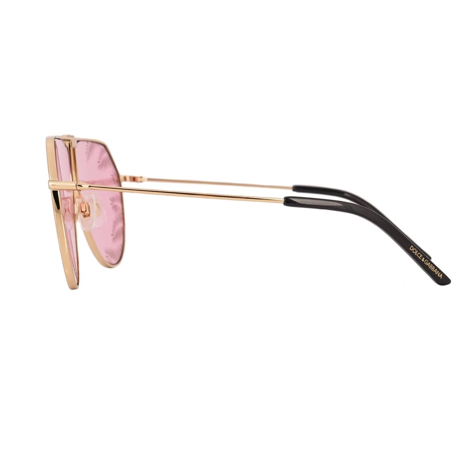 Gafas de sol DOLCE & GABBANA DJ KHALED estilo piloto de metal DG 2248 dorado rosa 13530 Foto 3 de 4