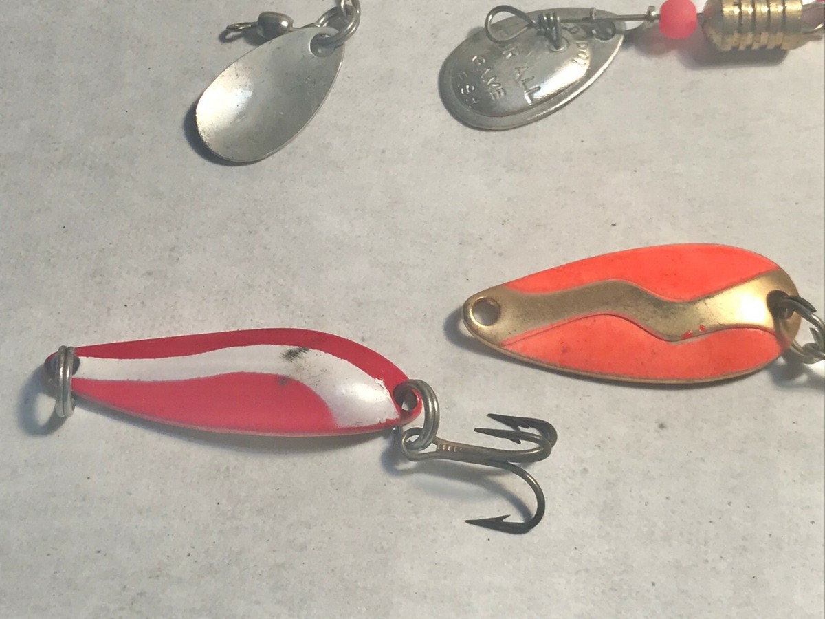 オールドルアーセット Old Japanese fishing lure Set of 2 Vintage Mother of Pearl METAL FISHING LURE 2