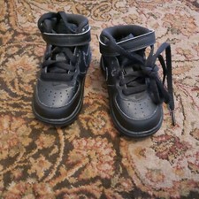 Baby Toddler Nike Shoes Size 5C High Black Air Force One AF1 Excellent Condition