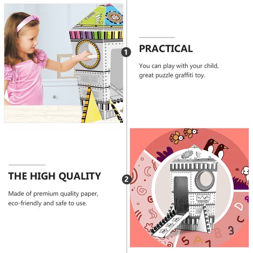Children's Hand-folding Paper- Toys Rockets House Interactive Creative Toys - 第 6/12 張圖片