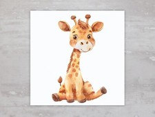 Neutral Nursery Baby Giraffe Quilt Fabric Panel Sewing Quilting Block A111