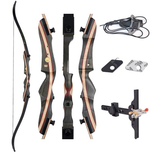 Archery 62" Takedown Recurve Bow 20-50lb for Adult Youth Hunting Target Longbow - Picture 18 of 19