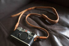 Handmade Real Leather camera neck strap for film EVIL camera Light Brown 01-152
