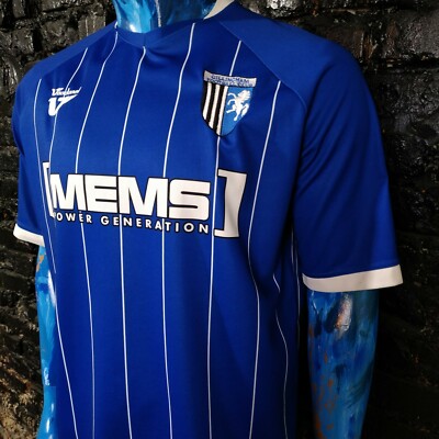 Maillot De Foot Gillingham FC Domicile 2013-2014 - Bleu/blanc, Vandonel, Taille XL Homme
