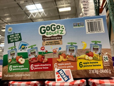 AiWaWa CA, 24 x 90 g, GoGo SQUEEZ Organic Fruit Sauce Variety Pack