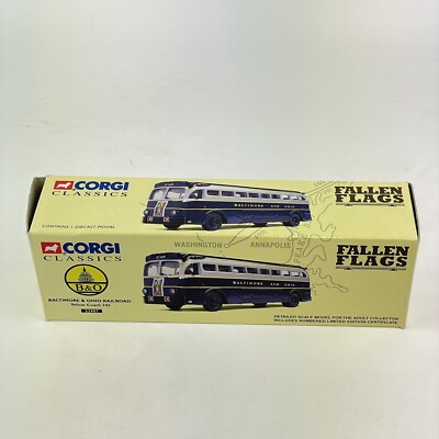 Boxed Corgi Classics Baltimore & Ohio Railroad Yellow Coach 743