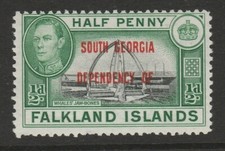 South Georgia 1944 ½d with watermark sideways SG B1a Mnh.
