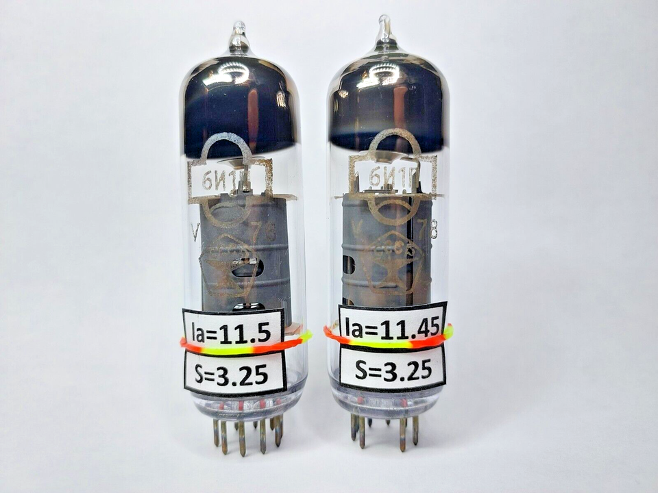 US Stock! 6I1P / 6И1П / 6U1 / ECH81 / 6AJ8 MATCHED PAIR (2pcs) TUBES ...