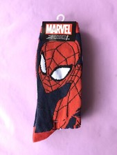 Marvel Spiderman Socks Set Of 2 Red/Navy Blue Size: 6-12 Polyester