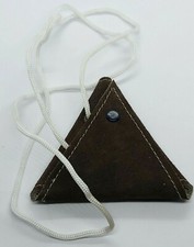 Moroccan Handcraft Brown Small Velvet Wallet Coin Genuine Leather Pocket Unisex