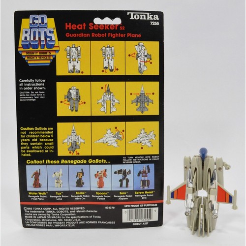 Vintage TONKA GOBOTS "HEAT SEEKER" #52 Friendly Robot FIGHTER PLANE + CARD-BACK! - Picture 3 of 8