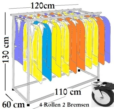 KLEIDERSTÄNDER-COMPANY PROFI Kleiderständer KLEIDERSTANGE Garderobe WÄSCHEREGAL Textilständ St.05.100.N