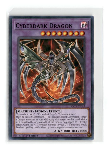 1x Cyberdark End Dragon Blue Misprint SDCS-EN044 Mint/Near Mint