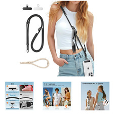 3-in-1 Phone Lanyard Wrist Strap Crossbody Neck Travel Bag Holder Adjustable