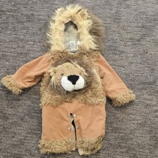 Size 12- 24 Months Lion Costume Plush Hooded Costume Celebration Halloween Baby