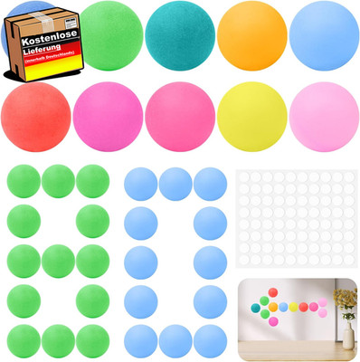 40Mm Tischtennisbälle Bunt Ping Pong Bälle Mit Aufklebers Für Partydekorationen 