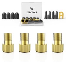 ETENWOLF Brass Presta Valve Adapter 4 Pack, Convert to Schrader Valve...