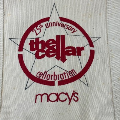 Macy 25th Anniversary Cellarbration The Cellar Canvas Tote CarryAll Bag