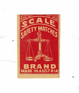 1 Old Austria c 1900s matchbox label Scale Brand safety Matches size 50x33mm