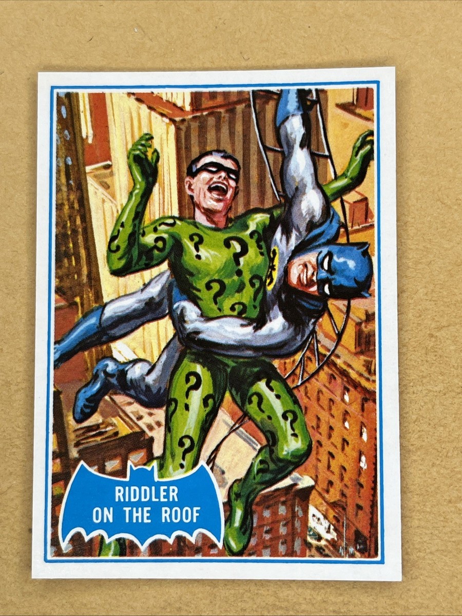 1989 Reissue 1966 Topps Batman Series B #37b Riddler On The Roof