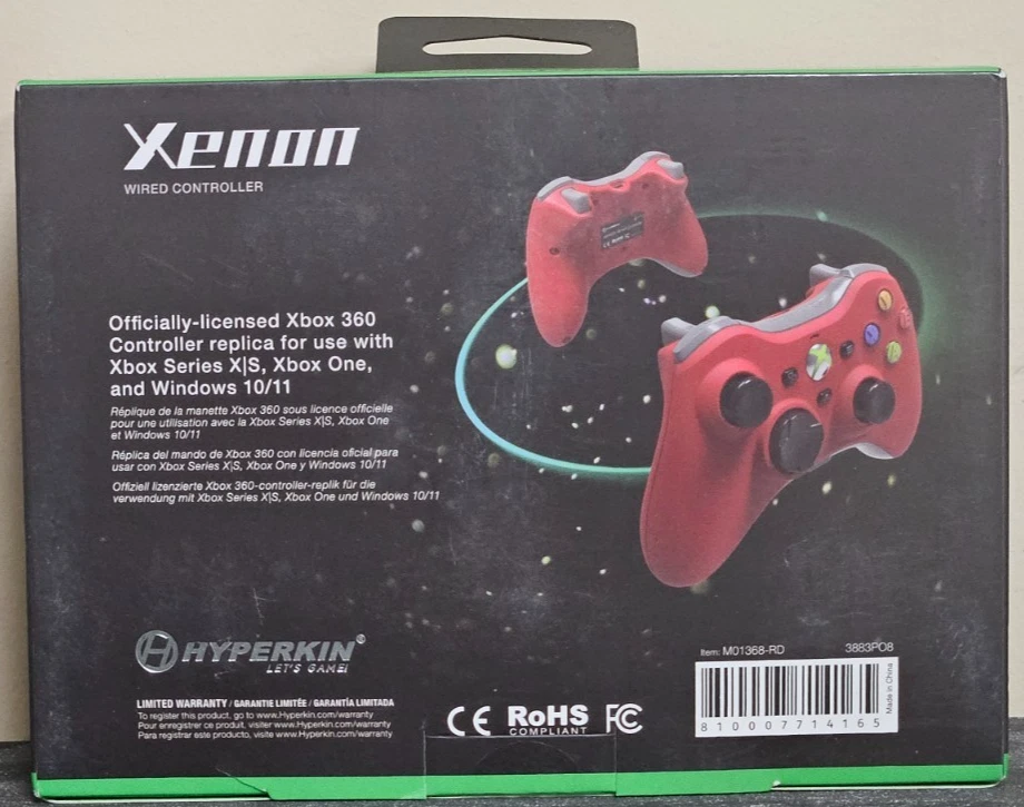 Hyperkin Xenon Wired Xbox Controller Red - Image 2 of 3