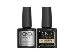 CND Shellac Base Coat + No Wipe Top Coat 0.25 oz-Combo