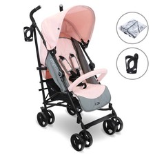 Image of My Babiie MB02 Plus Lightweight Stroller - Pink and Grey
