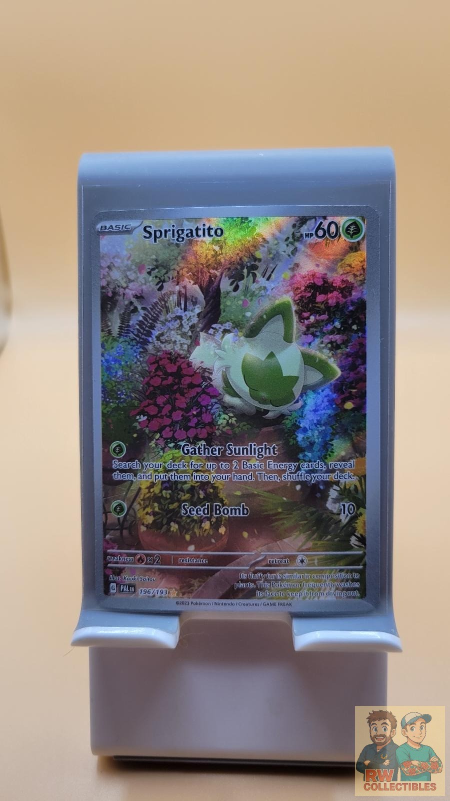 Sprigatito 196/193 Illustration Rare Paldea Evolved Pokemon Holo Lightly Played