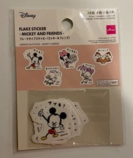 Daiso Disney MICKEY Mouse & FRIENDS CHARACTER  Flake STICKERS Japanese Script ❤️